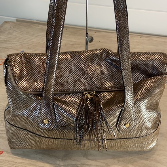 Antonio Melani silver snakeskin metallic satchel - Picture 7 of 12